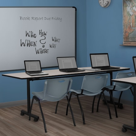 Kobe Rectangle Training Table, 84" W, 29" H, Laminate Top, Maple MKFT8424PL